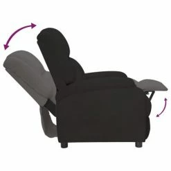 VidaXL Fauteuil inclinable Noir Velours -Fauteuils Soldes image 6 342405