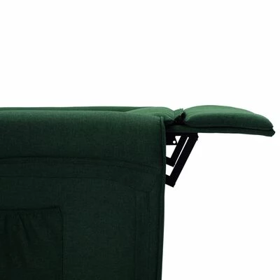 VidaXL Fauteuil inclinable Vert foncé Tissu 8 VidaXL Fauteuil inclinable Vert foncé Tissu – Image 6