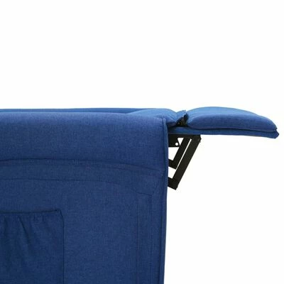 VidaXL Fauteuil inclinable Bleu Tissu 8 VidaXL Fauteuil inclinable Bleu Tissu – Image 6