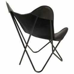 Lesli Living Chaise papillon Buffalo 75x75x87 cm Noir -Fauteuils Soldes image 6 441276